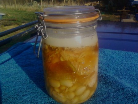 Pigs cheeks and butterbean stew good for two years!