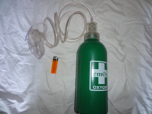 mask attached to the bottle