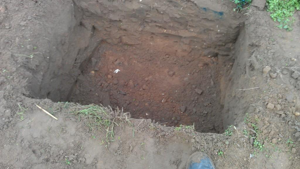 Hole after